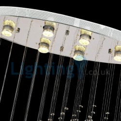 6 Light Modern Classic Downlight Electroplated Chandelier Crystal Rain Drop Light