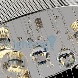 3 Light Modern Classic Downlight Electroplated Chandelier Crystal Rain Drop Light