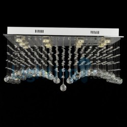 12 Light Modern Classic Downlight Electroplated Chandelier Crystal Rain Drop Light