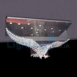 Eagle Modern Classic Downlight Electroplated Chandelier Crystal Rain Drop Light