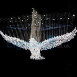 Eagle Modern Classic Downlight Electroplated Chandelier Crystal Rain Drop Light