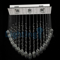 3 Light Heart Modern Classic Downlight Electroplated Chandelier Crystal Rain Drop Light