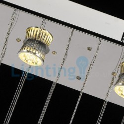 3 Light Heart Modern Classic Downlight Electroplated Chandelier Crystal Rain Drop Light