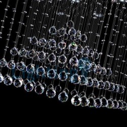 9 Light Modern Classic Downlight Electroplated Chandelier Crystal Rain Drop Light