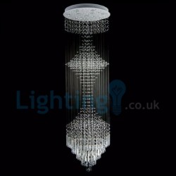 Modern Classic Downlight Electroplated Chandelier Crystal Rain Drop Light