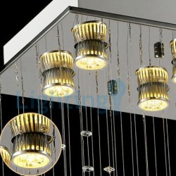 5 Light Modern Classic Downlight Electroplated Chandelier Crystal Rain Drop Light