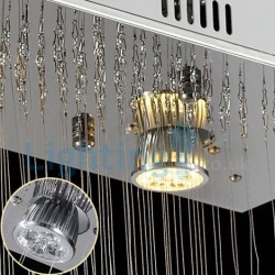 4 Light Modern Classic Downlight Electroplated Chandelier Crystal Rain Drop Light
