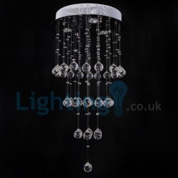 3 Light Modern Classic Downlight Electroplated Chandelier Crystal Rain Drop Light