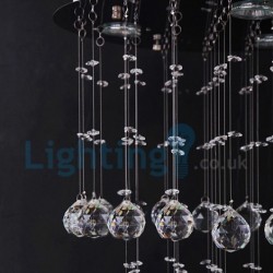 3 Light Modern Classic Downlight Electroplated Chandelier Crystal Rain Drop Light