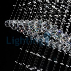 8 Light Modern Classic Downlight Electroplated Chandelier Crystal Rain Drop Light