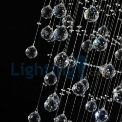 6 Light Modern Classic Downlight Electroplated Chandelier Crystal Rain Drop Light