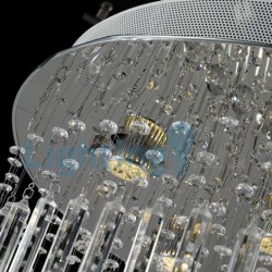 6 Light Modern Classic Downlight Electroplated Chandelier Crystal Rain Drop Light