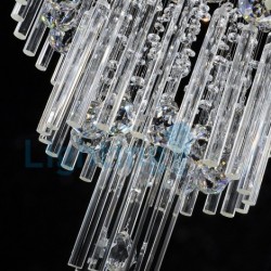 6 Light Modern Classic Downlight Electroplated Chandelier Crystal Rain Drop Light