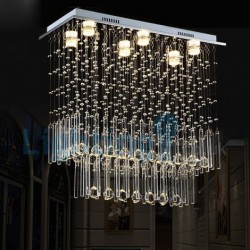 Modern Classic Downlight Electroplated Chandelier Crystal Rain Drop Light