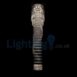 9 Light Spiral Modern Classic Downlight Electroplated Chandelier Crystal Rain Drop Light