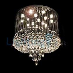 15 Light Modern Classic Downlight Electroplated Chandelier Crystal Rain Drop Light