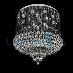 15 Light Modern Classic Downlight Electroplated Chandelier Crystal Rain Drop Light