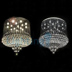 15 Light Modern Classic Downlight Electroplated Chandelier Crystal Rain Drop Light