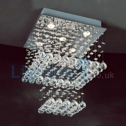 5 Light Modern Classic Downlight Electroplated Chandelier Crystal Rain Drop Light