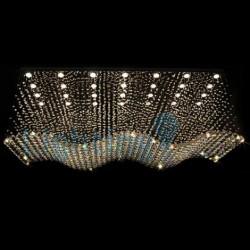 Modern Classic Downlight Electroplated Chandelier Crystal Rain Drop Light