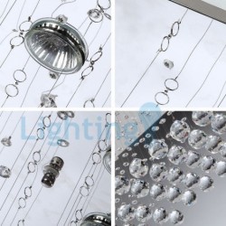 10 Light Modern Classic Downlight Electroplated Chandelier Crystal Rain Drop Light