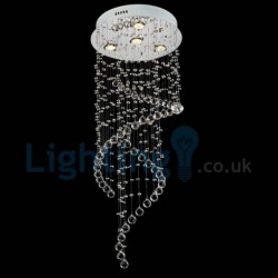 4 Light Modern Classic Downlight Electroplated Chandelier Crystal Rain Drop Light