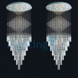 12 Light Modern Classic Downlight Electroplated Chandelier Crystal Rain Drop Light