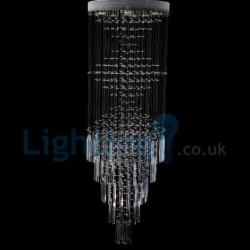 12 Light Modern Classic Downlight Electroplated Chandelier Crystal Rain Drop Light