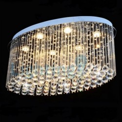 6 Light Modern Classic Downlight Electroplated Chandelier Crystal Rain Drop Light