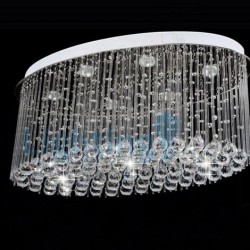 6 Light Modern Classic Downlight Electroplated Chandelier Crystal Rain Drop Light