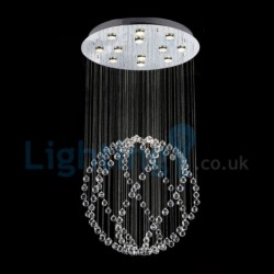 Ball Modern Classic Downlight Electroplated Chandelier Crystal Rain Drop Light