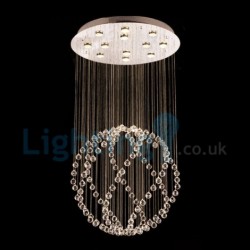 Ball Modern Classic Downlight Electroplated Chandelier Crystal Rain Drop Light