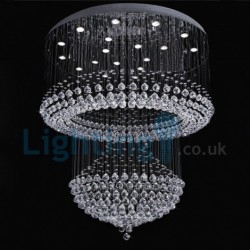 Modern Classic Downlight Electroplated Chandelier Crystal Rain Drop Light