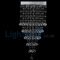 6 Light Modern Classic Downlight Electroplated Chandelier Crystal Rain Drop Light