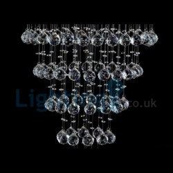 6 Light Modern Classic Downlight Electroplated Chandelier Crystal Rain Drop Light