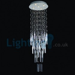 5 Light Modern Classic Downlight Electroplated Chandelier Crystal Rain Drop Light
