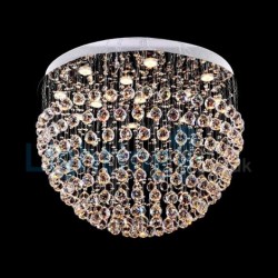 Hemispherical Modern Classic Downlight Electroplated Chandelier Crystal Rain Drop Light