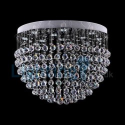 Hemispherical Modern Classic Downlight Electroplated Chandelier Crystal Rain Drop Light