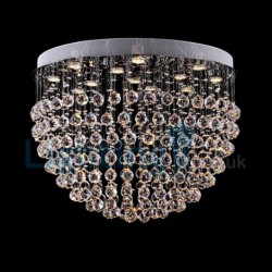 Hemispherical Modern Classic Downlight Electroplated Chandelier Crystal Rain Drop Light