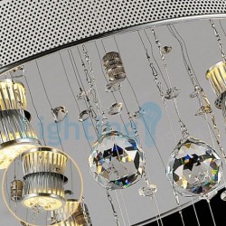 Hemispherical Modern Classic Downlight Electroplated Chandelier Crystal Rain Drop Light