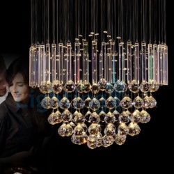 7 Light Modern Classic Downlight Electroplated Chandelier Crystal Rain Drop Light