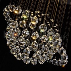 5 Light Modern Classic Downlight Electroplated Chandelier Crystal Rain Drop Light