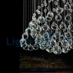 5 Light Modern Classic Downlight Electroplated Chandelier Crystal Rain Drop Light