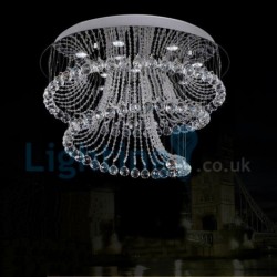 Modern Classic Downlight Electroplated Chandelier Crystal Rain Drop Light