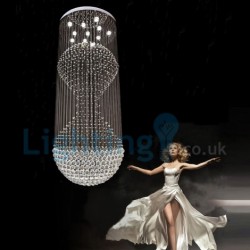 11 Light Modern Classic Downlight Electroplated Chandelier Crystal Rain Drop Light