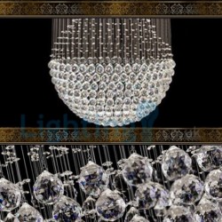 11 Light Modern Classic Downlight Electroplated Chandelier Crystal Rain Drop Light