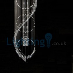 12 Light 3 Meters Length Modern Classic Downlight Electroplated Chandelier Crystal Rain Drop Light