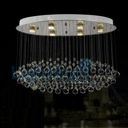 6 Light Modern Classic Downlight Electroplated Chandelier Crystal Rain Drop Light