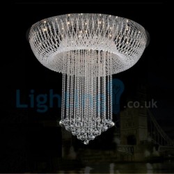 Modern Classic Downlight Electroplated Chandelier Crystal Rain Drop Light