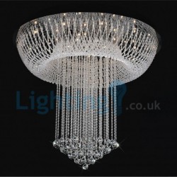 Modern Classic Downlight Electroplated Chandelier Crystal Rain Drop Light